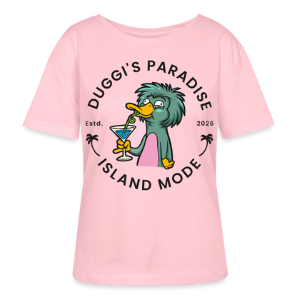 Duggi Paradise Design – Rundhals Frauen Bio-T-Shirt - Hellrosa