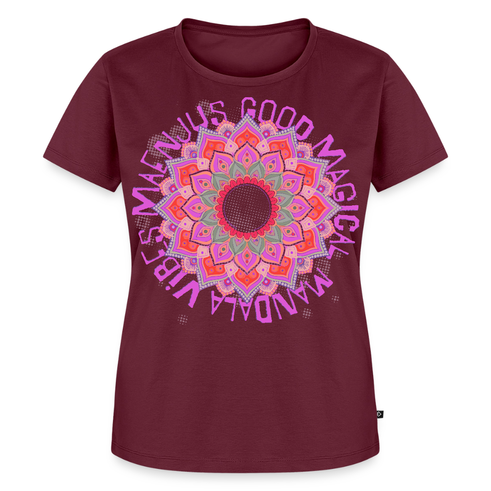Mandala Pink Design – Frauen Premium T-Shirt - Burgunderrot