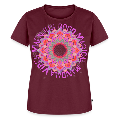 Mandala Pink Design – Frauen Premium T-Shirt - Burgunderrot