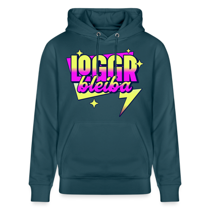 Logo bleibt Design – Unisex Bio-Hoodie - Dunkles Petrol